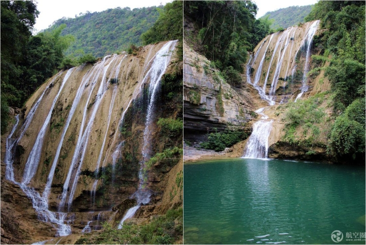 广西环江牛角寨瀑布群景区 冬日别有风情